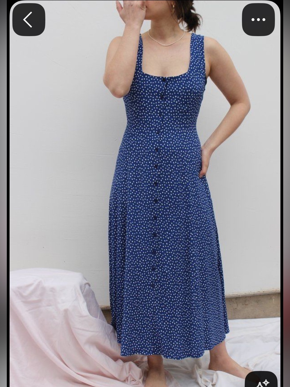 ROLLA'S Navy Claire Mini Tulip Maxi Dress Medium